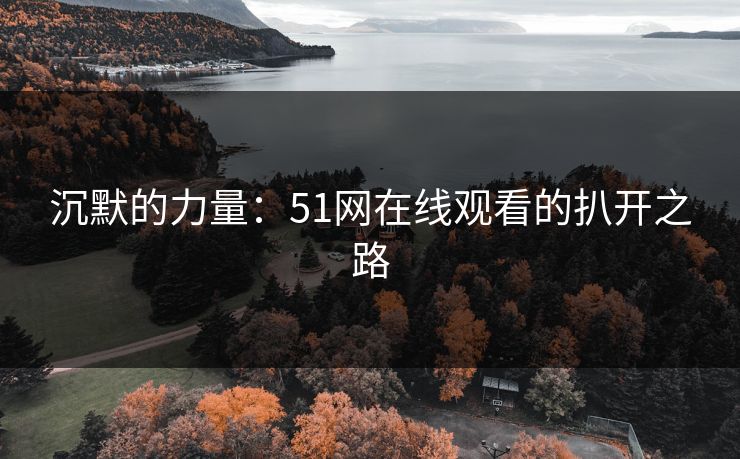 沉默的力量：51网在线观看的扒开之路