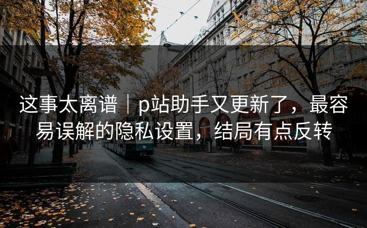 这事太离谱|p站助手又更新了,最容易误解的隐私设置,结局有点反转 这事太离谱|p站助手又更新了,最容易误解的隐私设置,结局有点反转