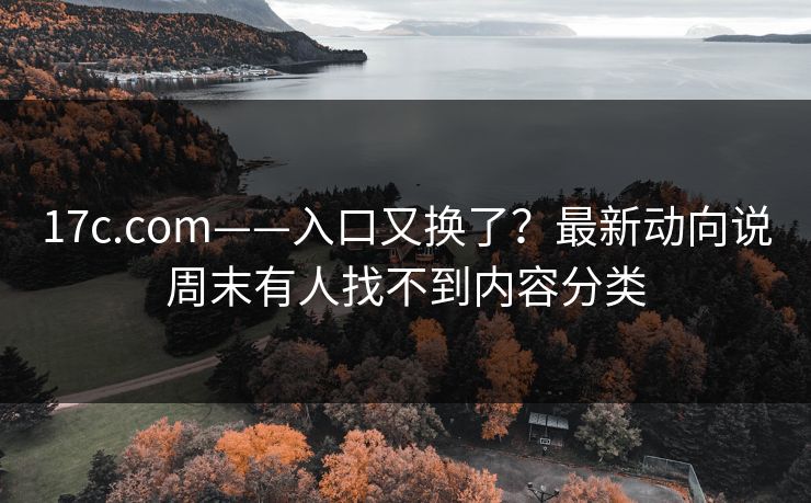 17c.com——入口又换了？最新动向说周末有人找不到内容分类